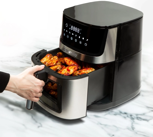 Friggitrice ad aria XXL con doppio riscaldamento, 7,5 l