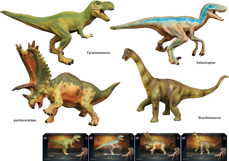 Mondo dei dinosauri - figurine di dinosauri, 4 tipi