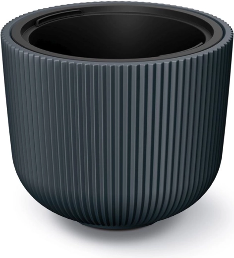 Vaso con inserto Milly 39 cm antracite