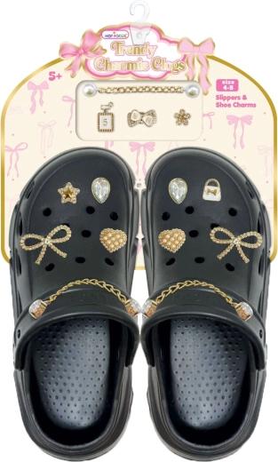 Sandali per bambini Delux neri con accessori, misura 37–38