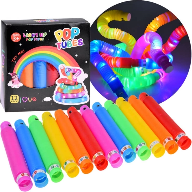 POP TUBE Tubo Sensoriale LED Luminoso 12 pz