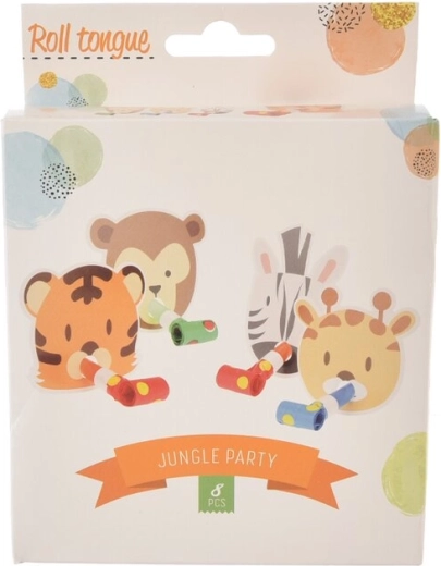 Trombette party Jungle, 8 pz