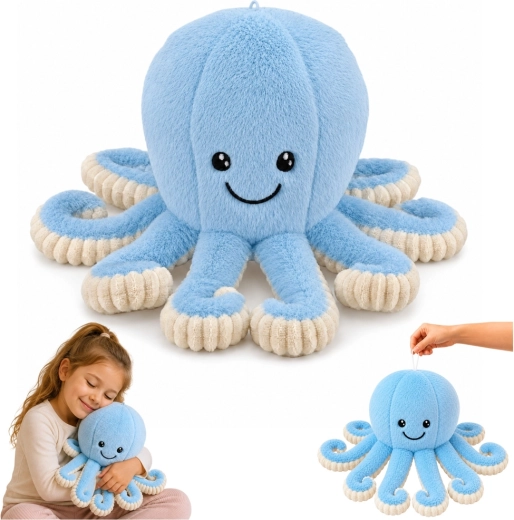 Polpo di peluche con tentacoli elastici blu 50 cm - 1 pezzo