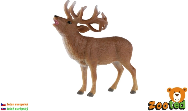 Figura in plastica di cervo nobile europeo 13 cm