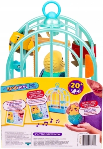 Moose Little Live Pets uccellino parlante con gabbia