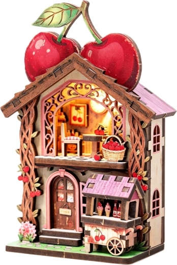 2Kids Toys puzzle 3D in legno magnete casetta di ciliegio