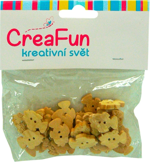 Pesciolini in legno per creazioni e giochi, 30 pz (14 × 20 mm)