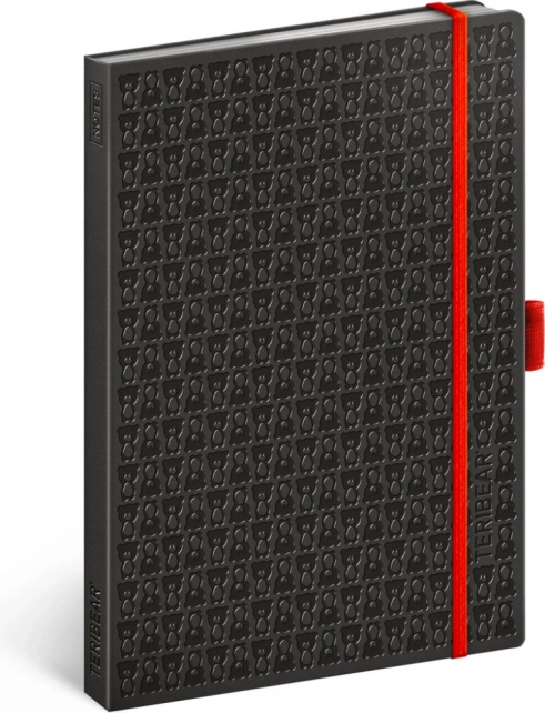 NOTIQUE taccuino a righe TERIBEAR A5, nero, 15 × 21 cm