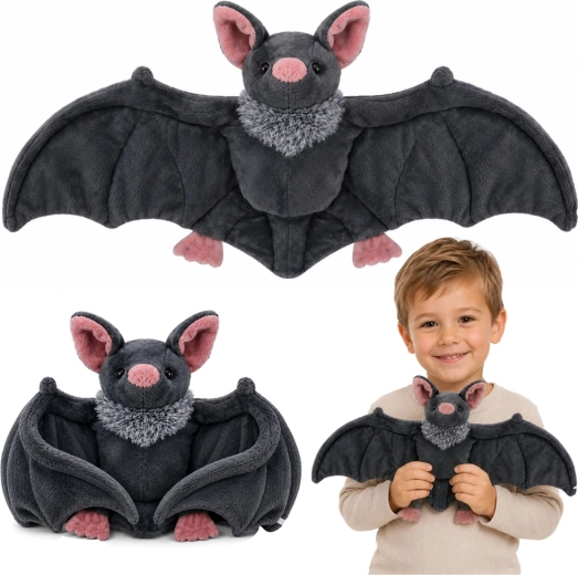 Pipistrello di peluche con ali pieghevoli 57 cm