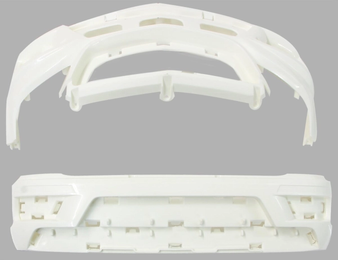Paraurti per cavalcabile Mercedes-Benz AMG GL63 (anteriore e posteriore) inclusi componenti della carrozzeria, bianco - 1 pezzo