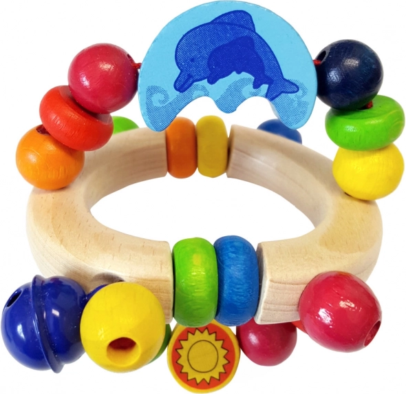 Sonaglio in legno con delfino