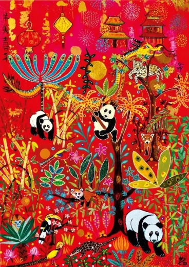 Puzzle panda 1000 pezzi MAGNOLIA