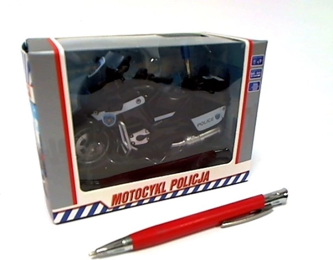 Moto della polizia con luci e suoni 13 cm