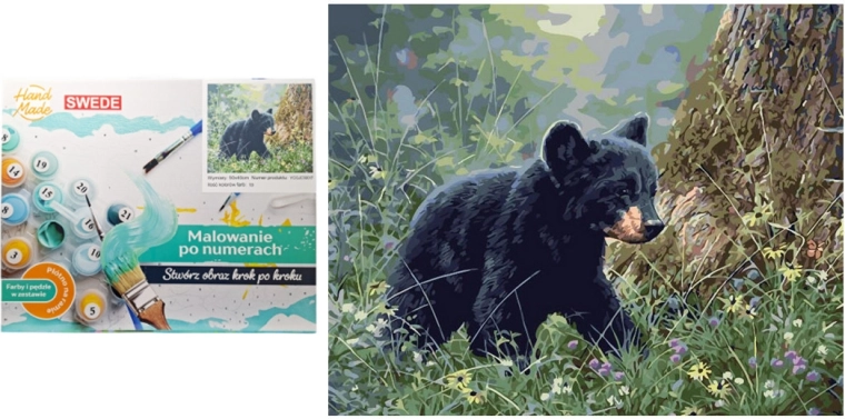 Dipinto per numeri – orso bruno