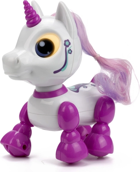 Unicorno robotico interattivo con occhi LED e suoni
