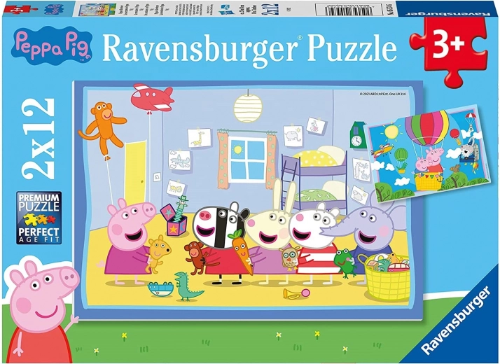 Peppa Pig: Le avventure di Peppa puzzle 2x12 pezzi