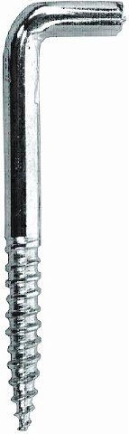 Gancio a vite con intaglio 4,4 × 40 mm, acciaio zincato (100 pz)