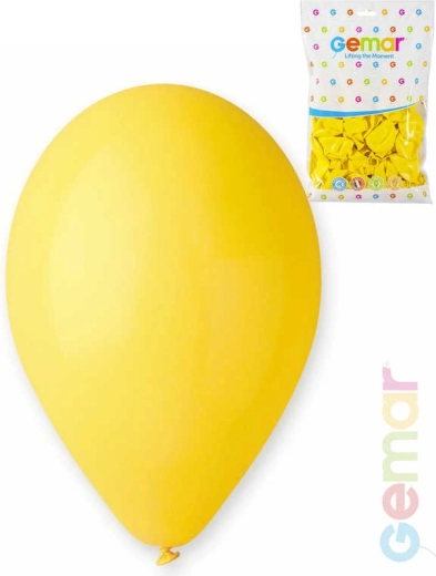 Palloncino gonfiabile pastello Gemar giallo 26 cm - 1 pezzo