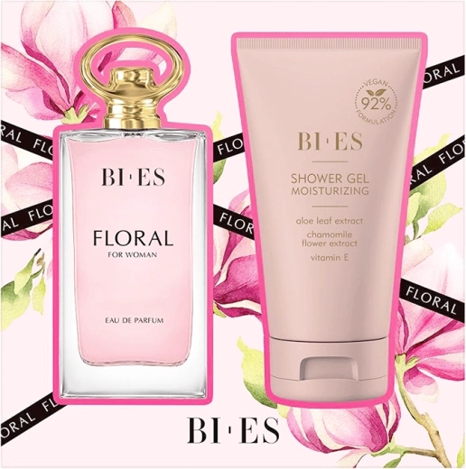 Set regalo donna BI-ES Floral – eau de parfum 90 ml + gel doccia 150 ml