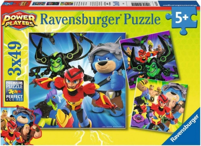 Puzzle Ravensburger Power Players 3×49 pezzi