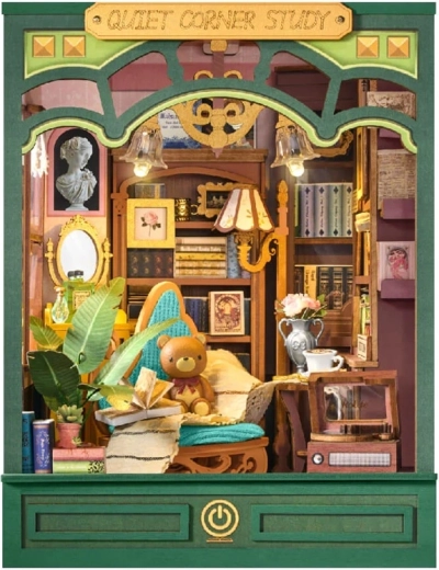 RoboTime puzzle 3D in legno – fermalibri Angolo studio tranquillo - 1 pezzo