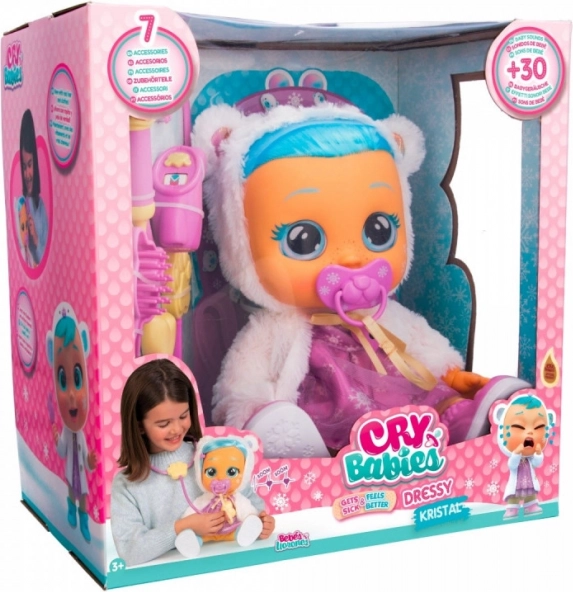 Bambola Cry Babies Kristal con abito elegante