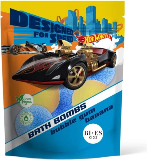 Bombe da bagno HOT WHEELS con profumo di gomma da masticare e banana