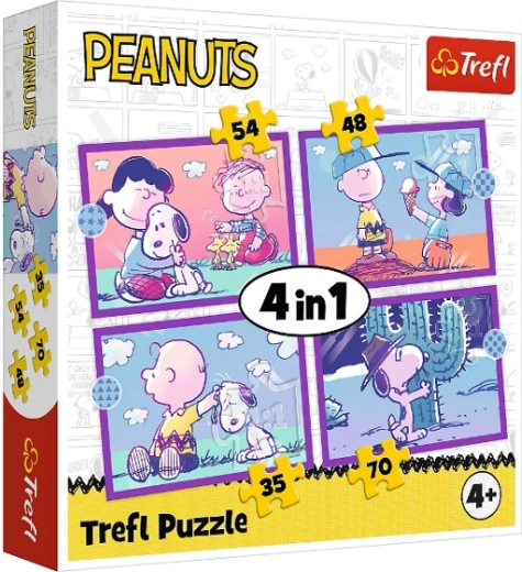 Puzzle Trefl Peanuts con Snoopy 4 in 1