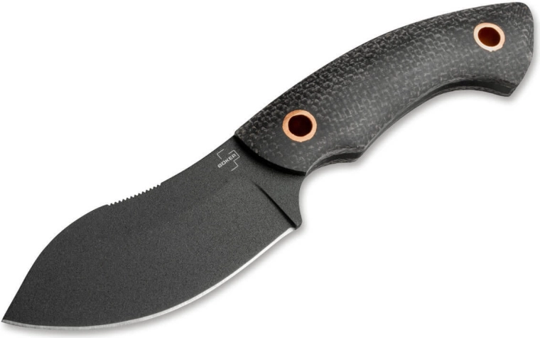 Böker Plus Nessmi Pro coltello outdoor nero 7 cm con fodero