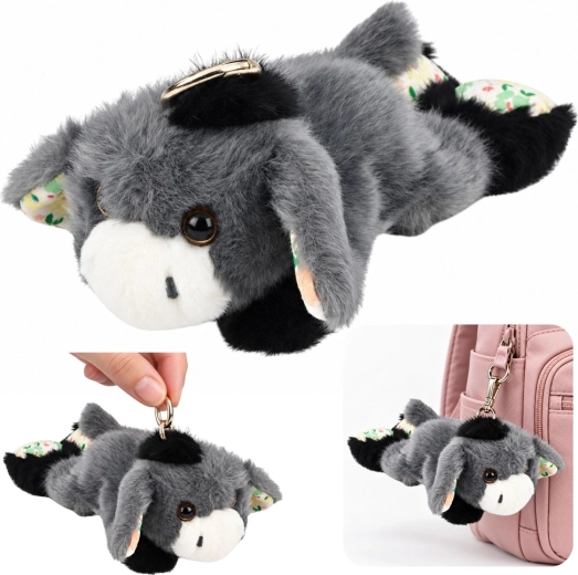 Asinello sensoriale di peluche con zavorra e ciondolo 17 cm