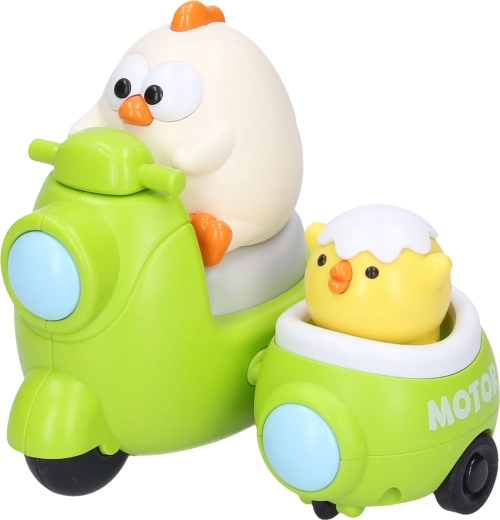 Gallina e pulcino in moto a carica 9,5 cm - 1 pezzo