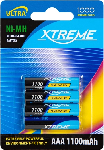Batterie ricaricabili AAA NiMH 1100 mAh XTREME - 4 pz