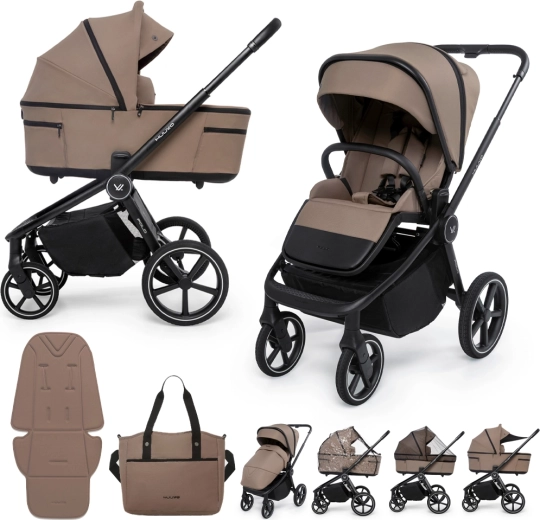 Passeggino combinato 2in1 Muuvo Fold moka