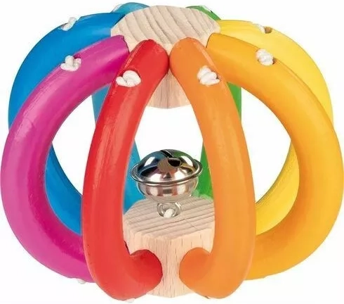 Heimess pallina elastica arcobaleno con campanellino