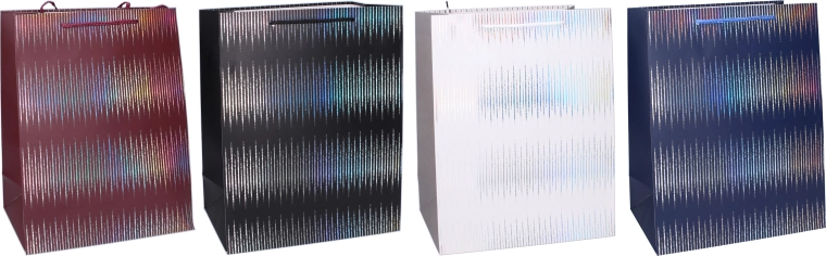 Busta regalo M 26 × 32 × 12 cm – lucida olografica, multicolore