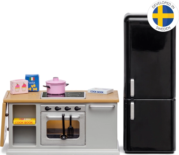 Lundby mobili da cucina per casa delle bambole con frigorifero