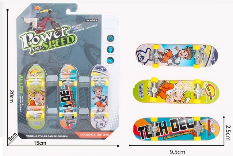 Set di mini skateboard SPARKYS (3 pz)