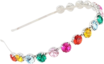 Cerchietto rosa con gemme per bambine