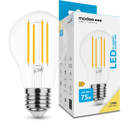 Modee Smart Lighting lampadina LED a filamento Globe E27 8 W bianco caldo