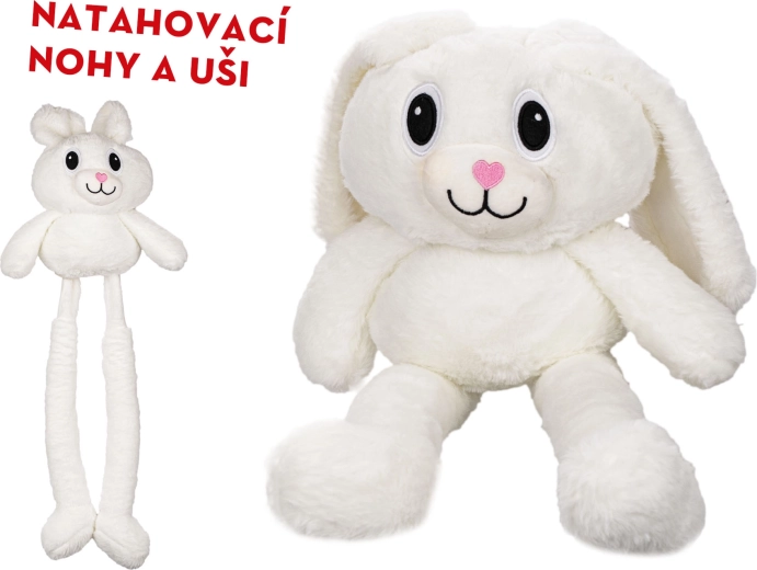 Coniglietto di peluche 80 cm con orecchie e gambe lunghe