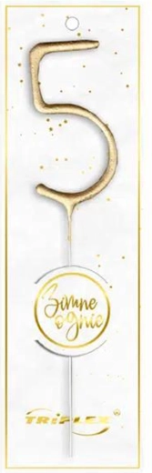 Stellina numero 5 oro 16,5 cm