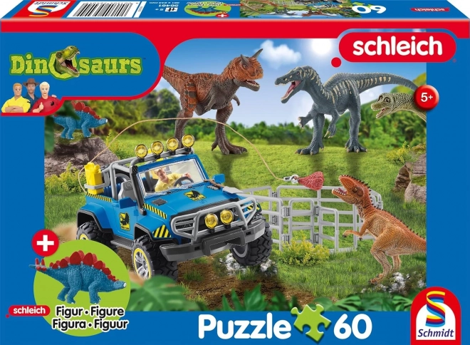 Puzzle SCHMIDT SCHLEICH giganti preistorici, 60 pezzi + figurina