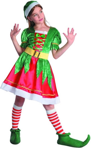Costume di carnevale da folletto per bambine, taglia M (120–130 cm)