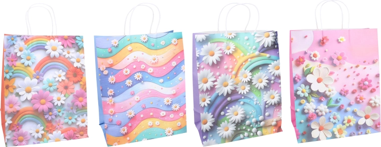 Borsa regalo XS con motivo floreale - 1 pezzo