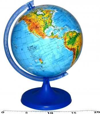 Globo geografico 16 cm