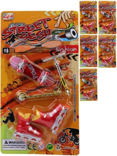 Set skate da dita con skateboard, pattini e monopattino - 1 pezzo