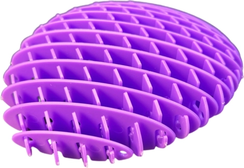 Giocattolo antistress fidget viola, elastico e sensoriale 10 cm