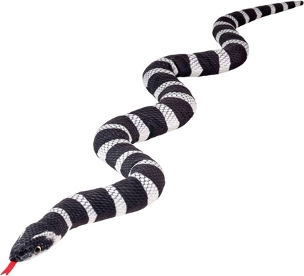 Serpente a zigzag bianco e nero 100 cm