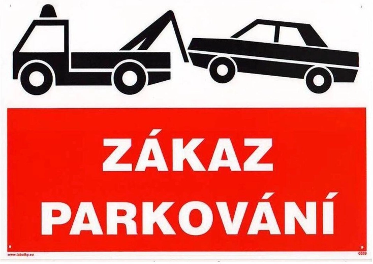 Cartello divieto di sosta A4 plastica 210 × 297 mm