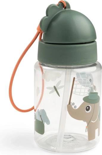 Done by Deer borraccia con cannuccia Tiny trails verde 280 ml